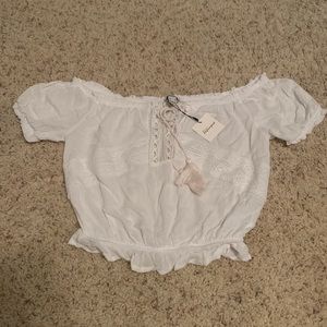 White crop top